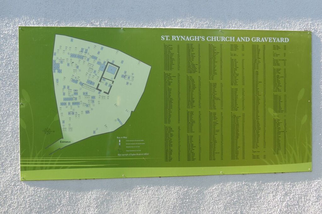 A - Z Panel of Graves in the historical St. Ryanagh's Graveyard
